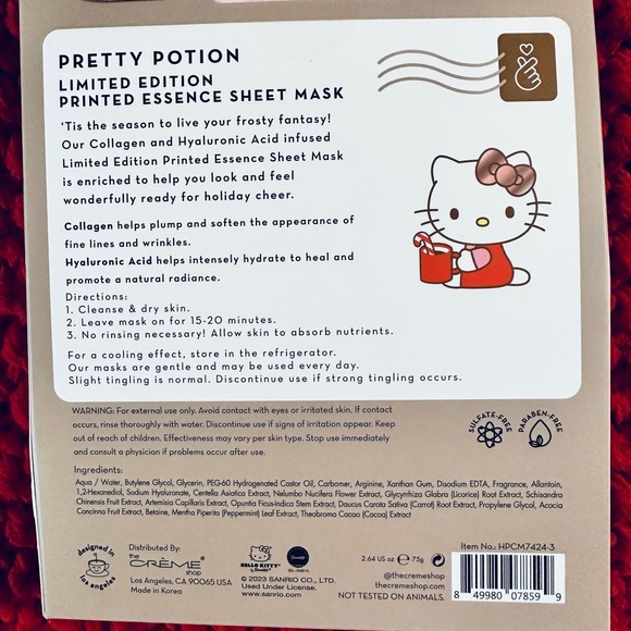 Hello kitty Christmas sheet masks - Picture 2 of 2